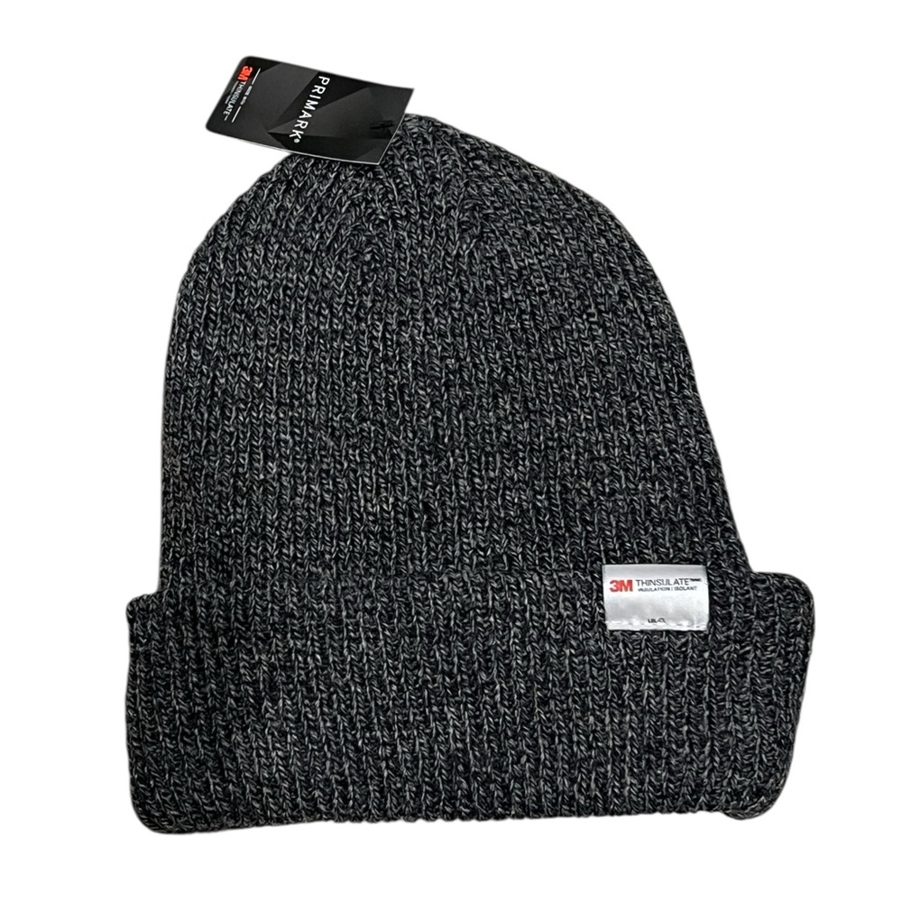 Primark 3M Thinsulate Knit Beanie Hat Charcoal Gray NWT
